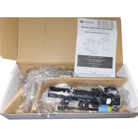 Modern Contemporary Single Hole & Handle Low-Arc Bathroom Faucet, Brushed Nickel - Picture 8 of 12